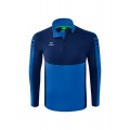 Erima Sport-Langarmshirt Six Wings Trainingstop (100% Polyester, Stehkragen, 1/2 Zip) royalblau/navyblau Herren